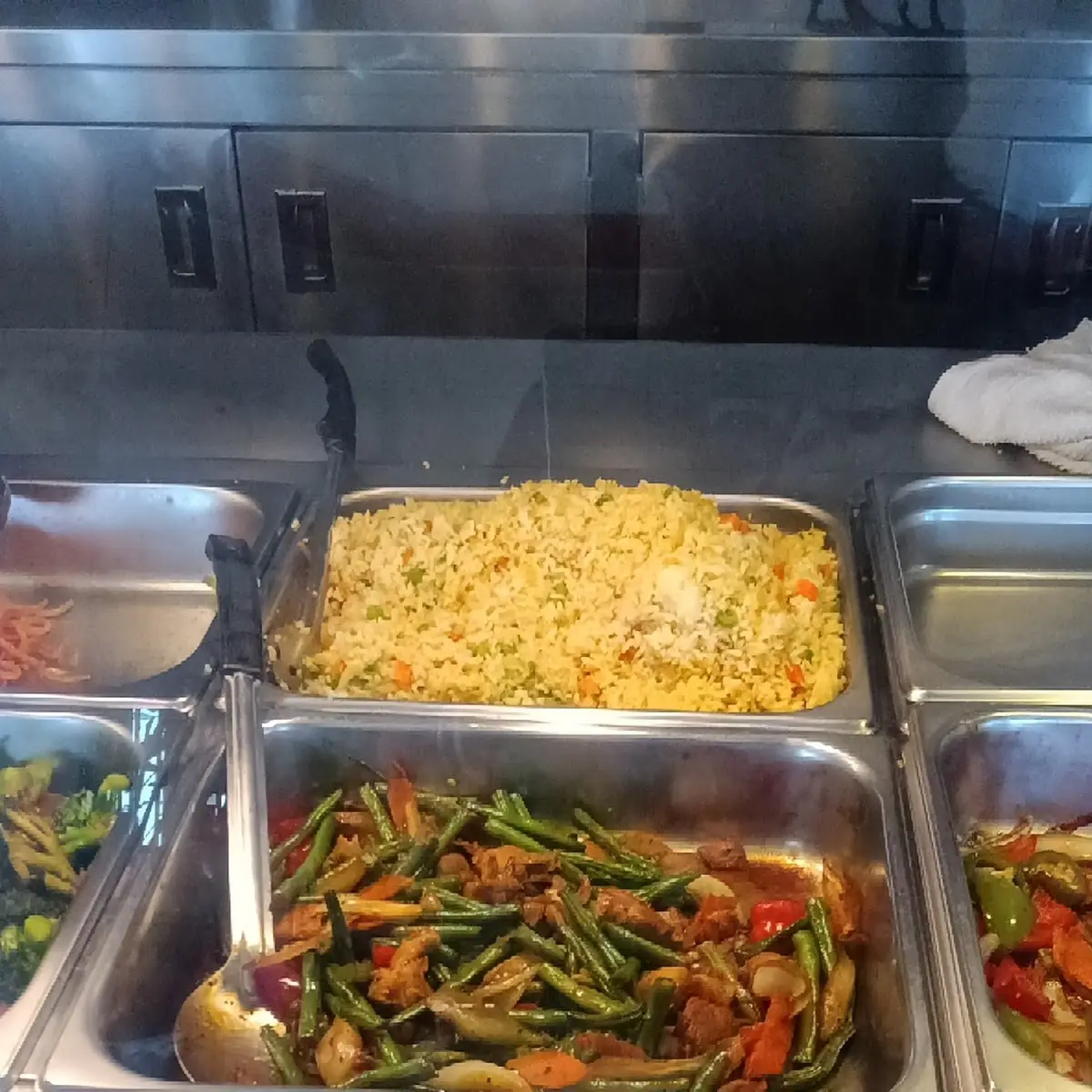 Shrimp Fried Rice and Peas