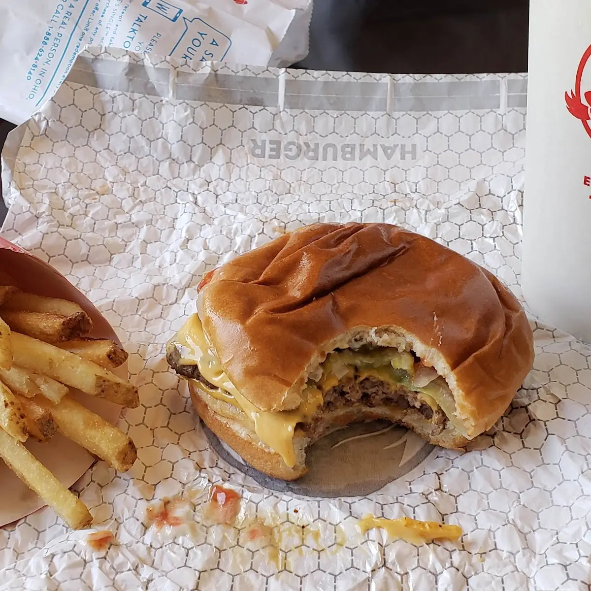 Bacon Burger and Fries