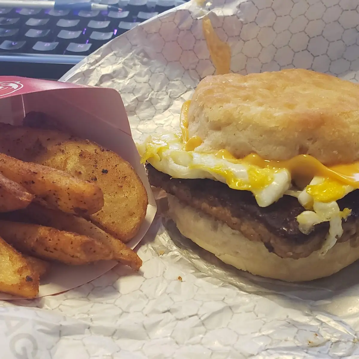Sausage Egg & Cheese Biscuit Combo