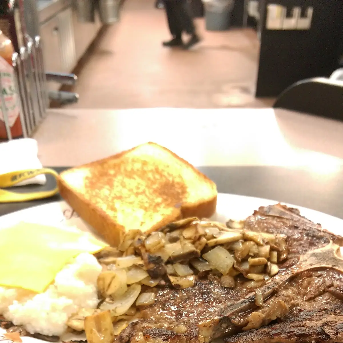 T-Bone & Cheese Grits Dinner
