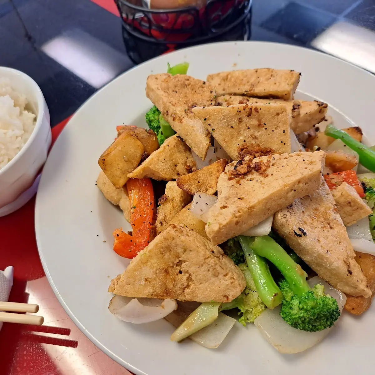 Stir Fried Tofu with Rice
