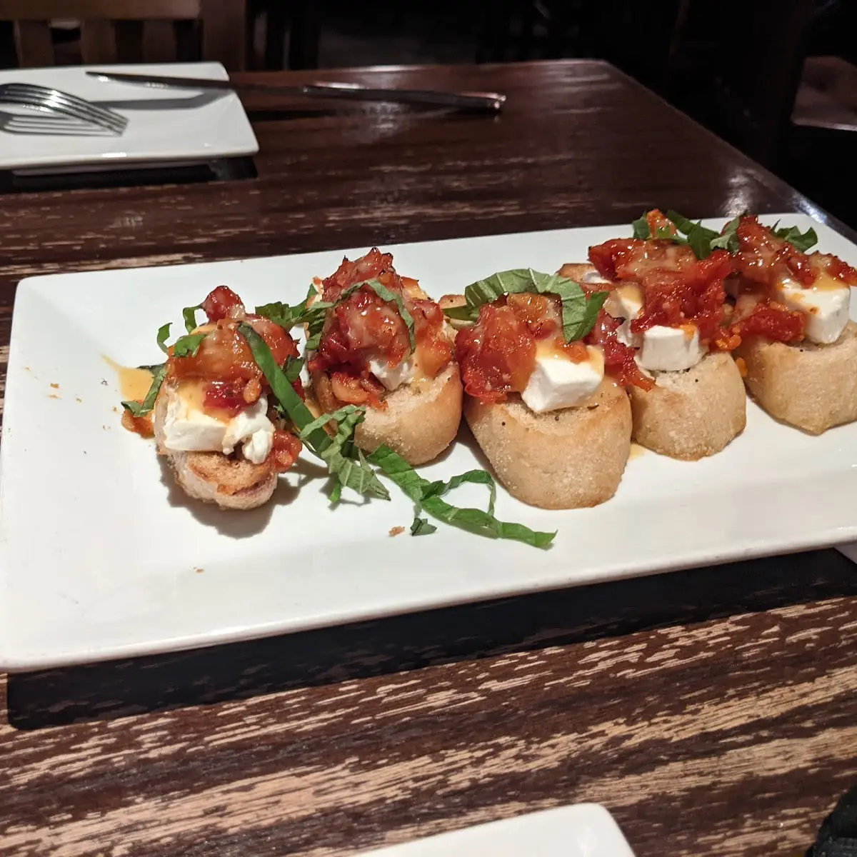 Goat Cheese Tomato Jam Bruschetta