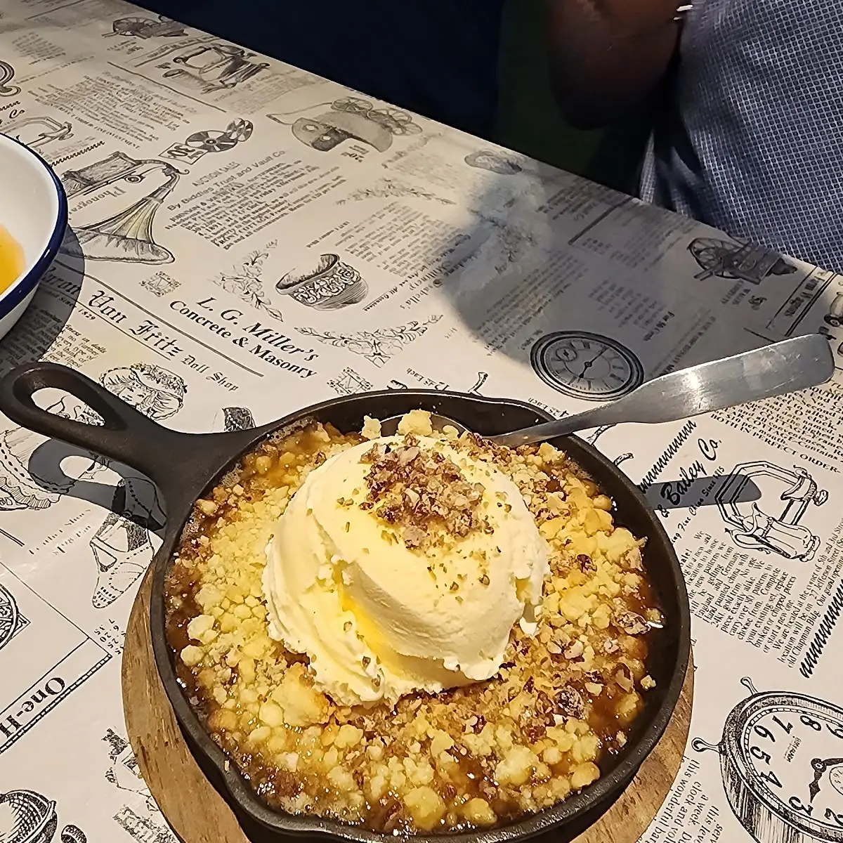 Cast Iron Peach Crumble