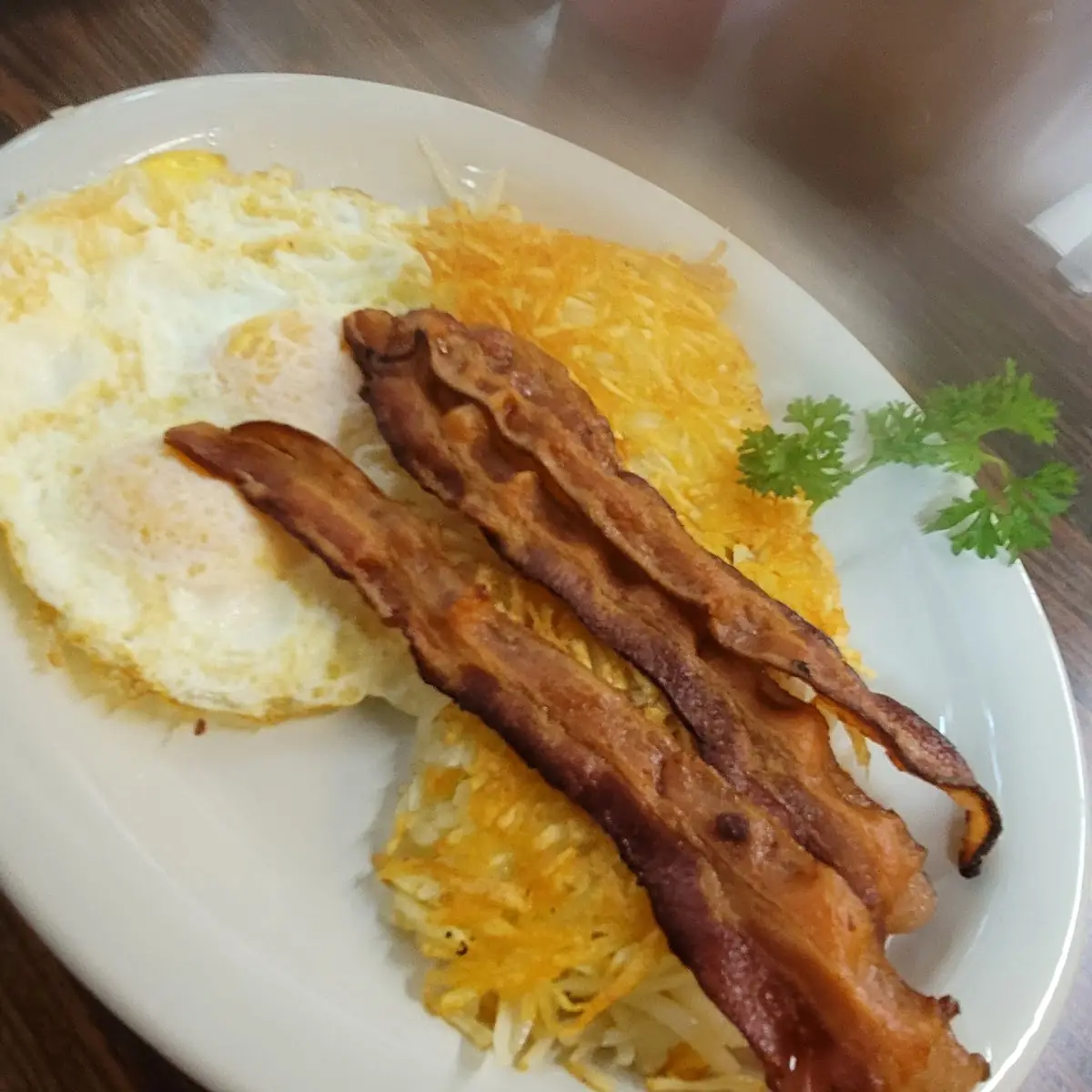Bacon Sausage Eggs Hashbrown