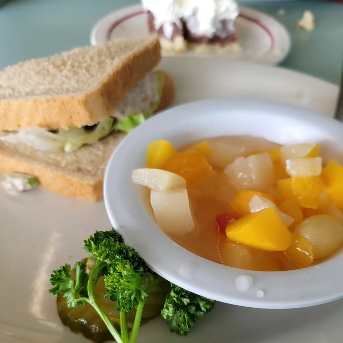 Tuna Sandwich on Wheat with Fruit Cup
