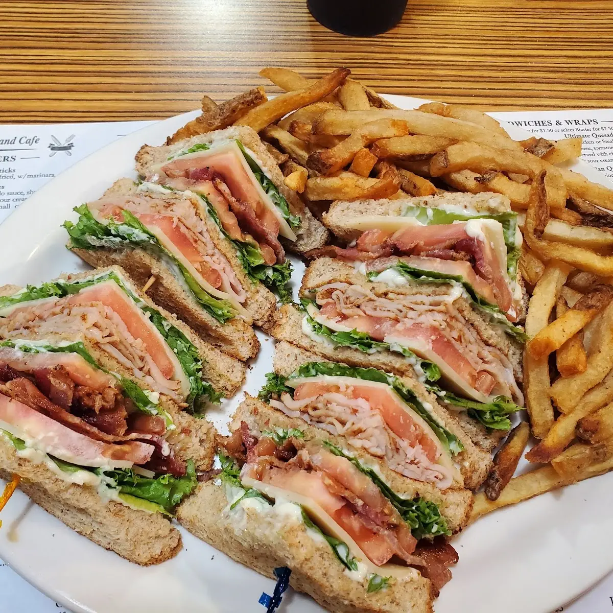 Turkey Club w Fries