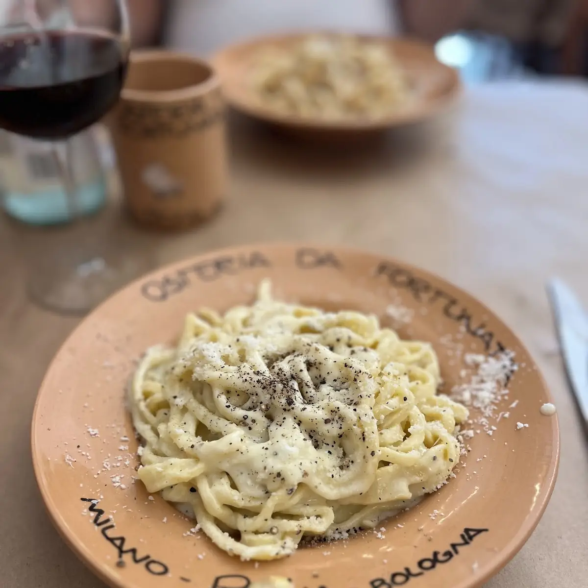 Fresh Pasta Carbonara Dish