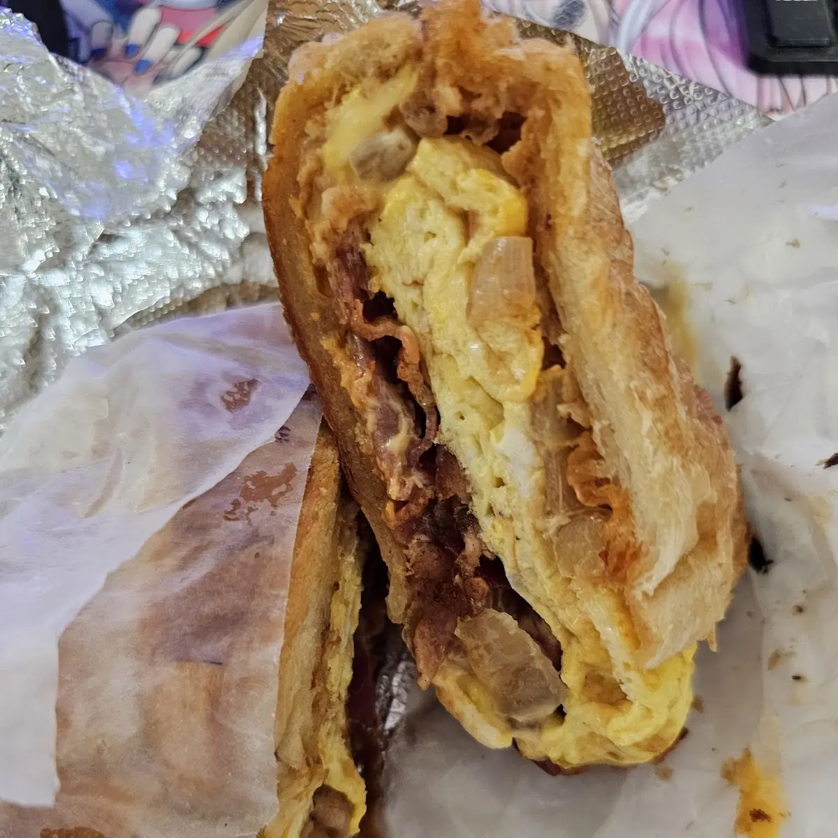 Bacon Eggs Cheese on a Roll