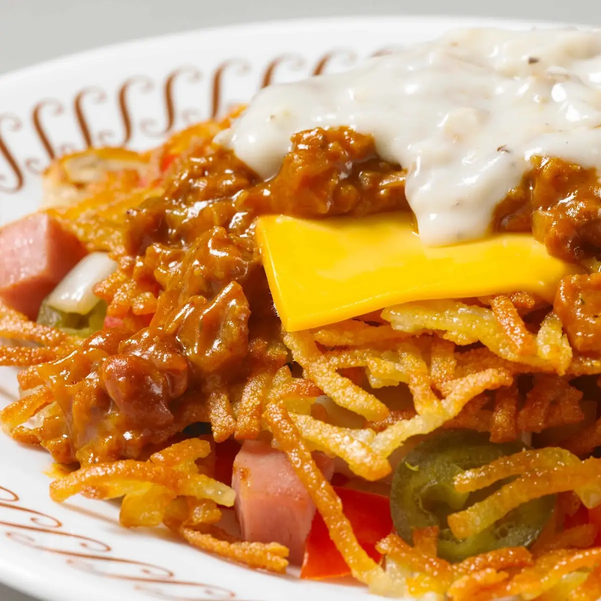 Triple Hashbrowns with Two Toppings