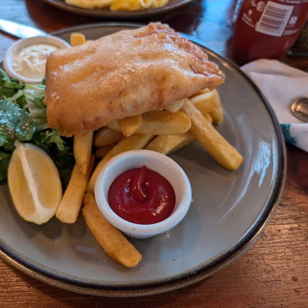 Fish and Chips with Side Salad