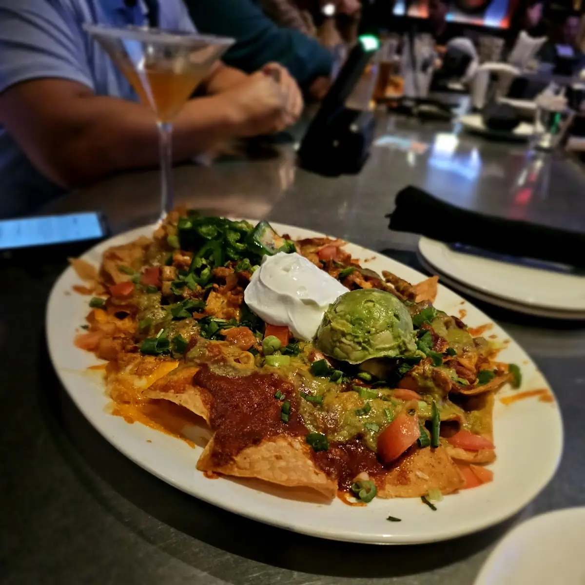 Chicken Nachos with Fresh Toppings