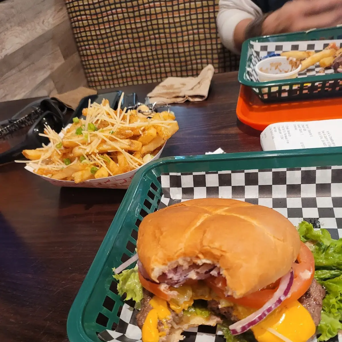 Cheese Burger with Garlic Fries