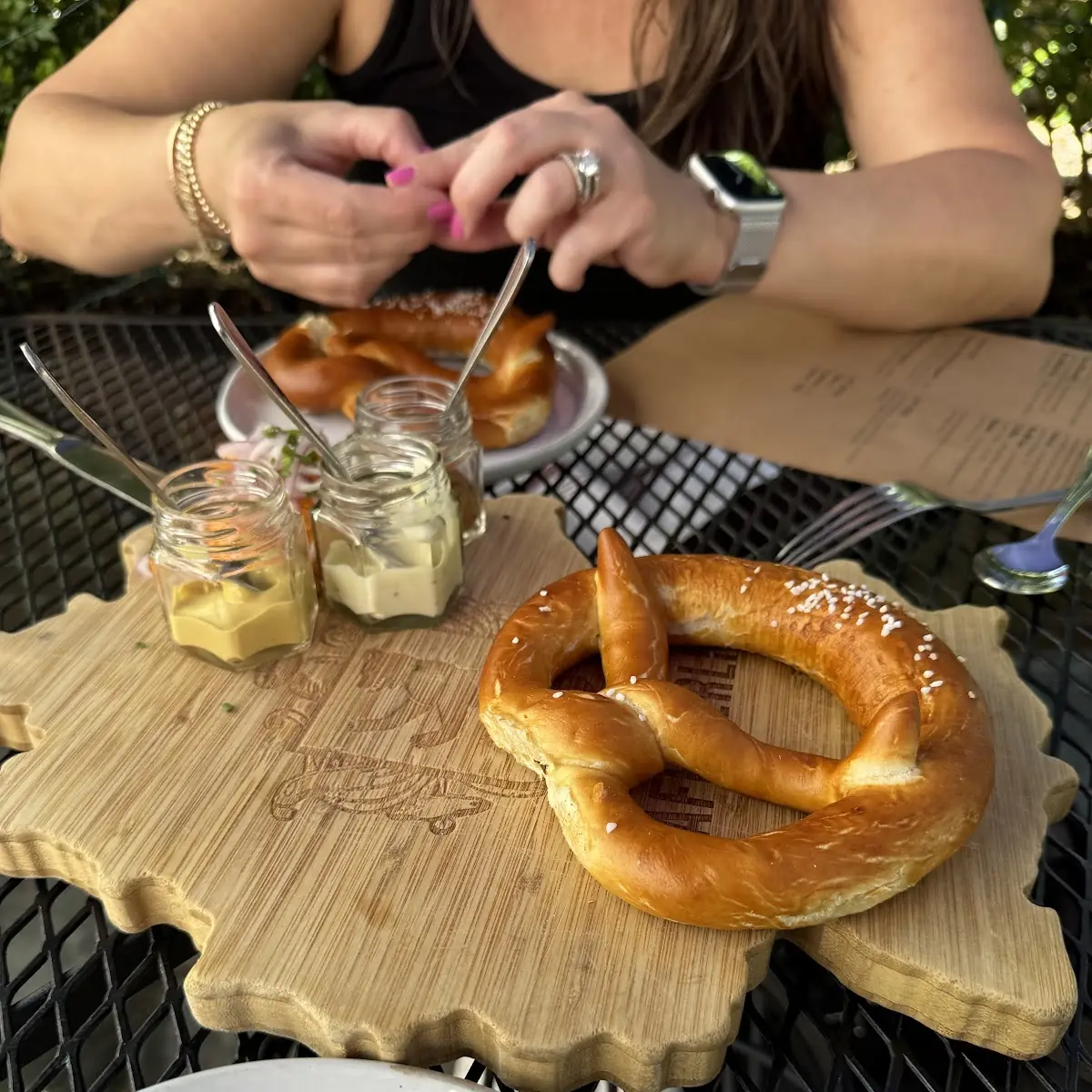 Bretzel with Beer Cheese and Mustard