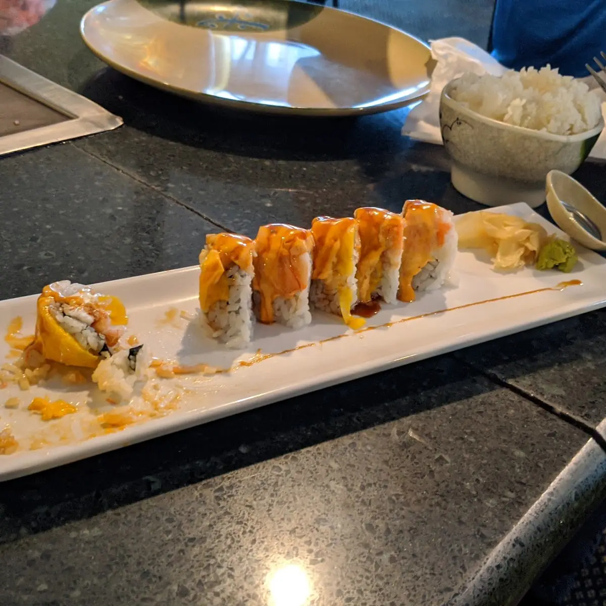 Spicy Tuna Roll and California Roll