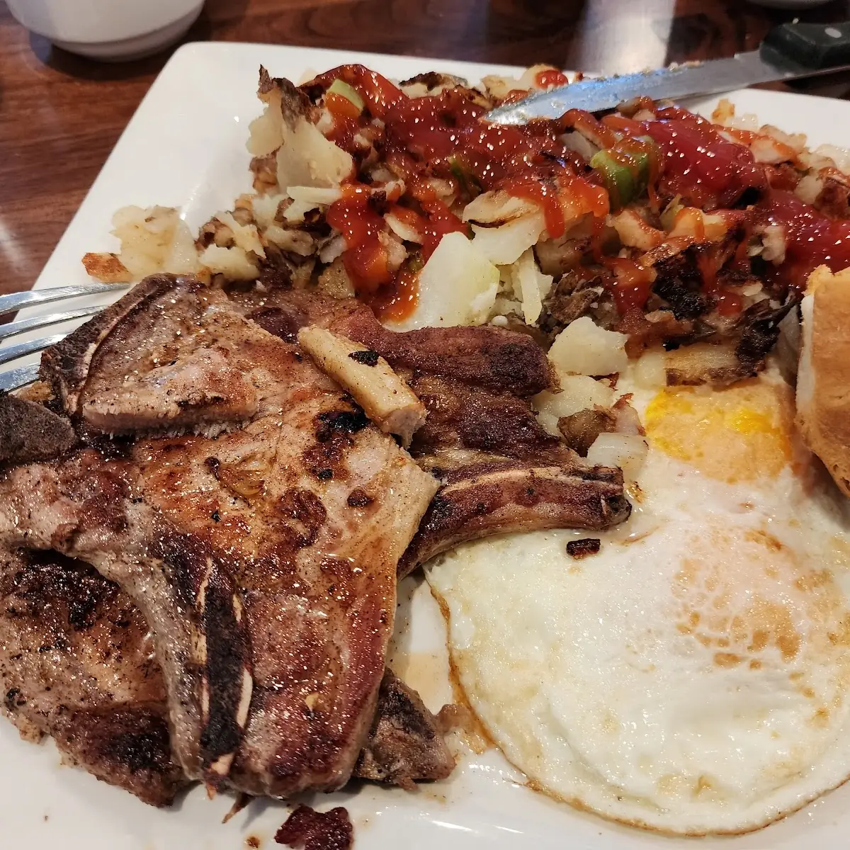 Pork Chops & Eggs