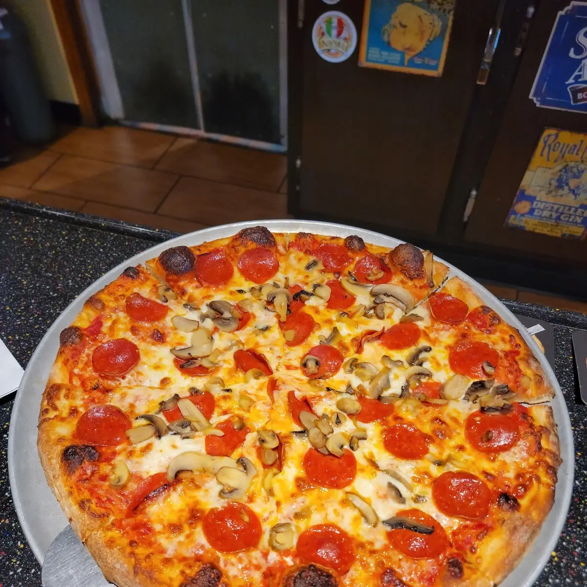 Pepperoni and Mushroom Pizza