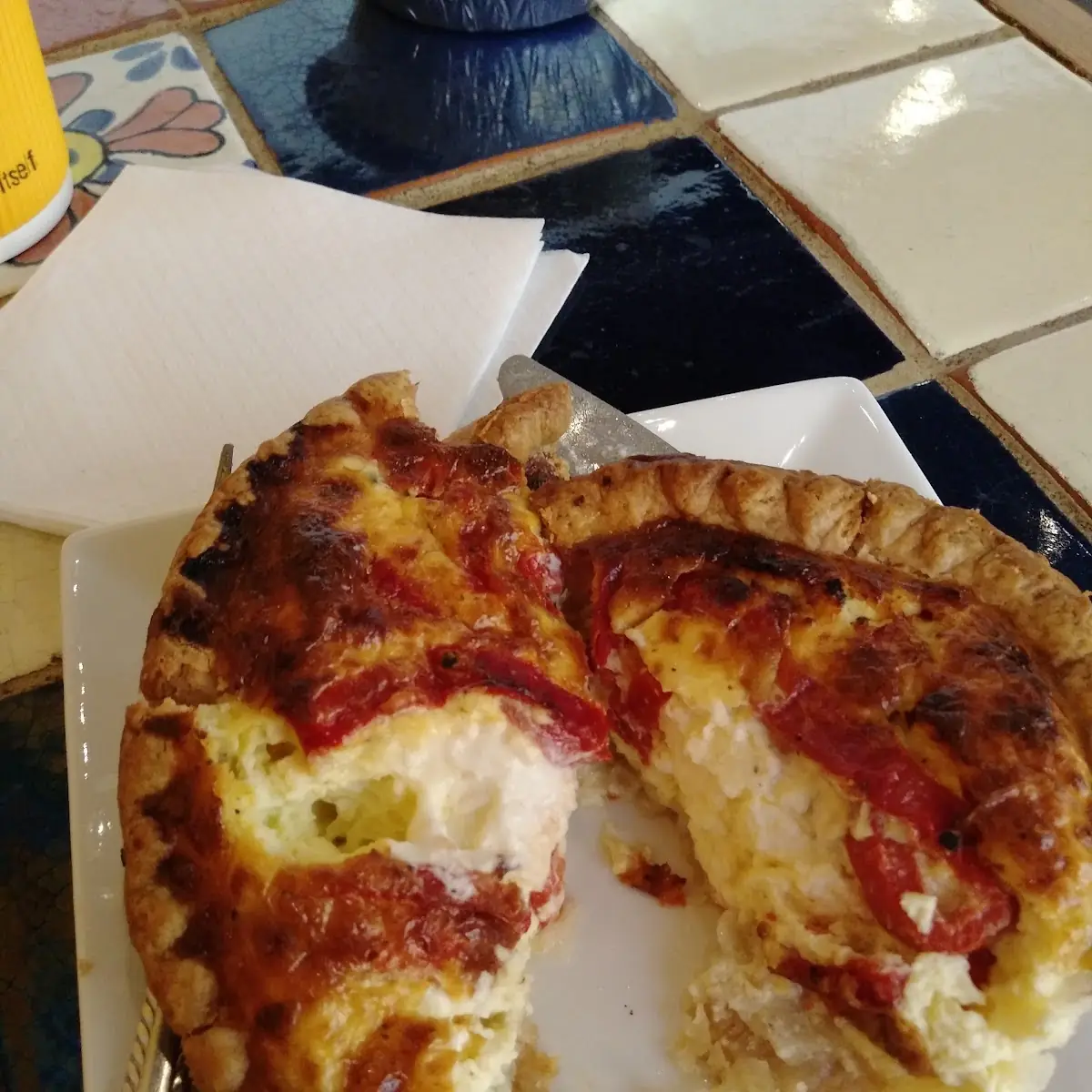 Goat Cheese and Red Pepper Quiche