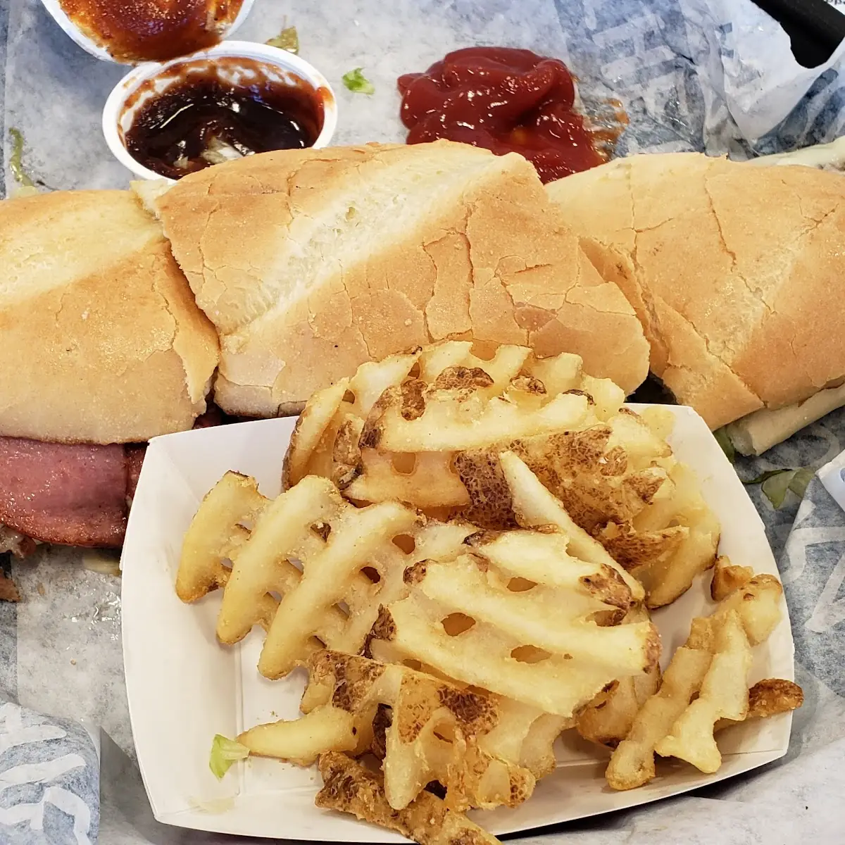 Roman Burger & Waffle Fries