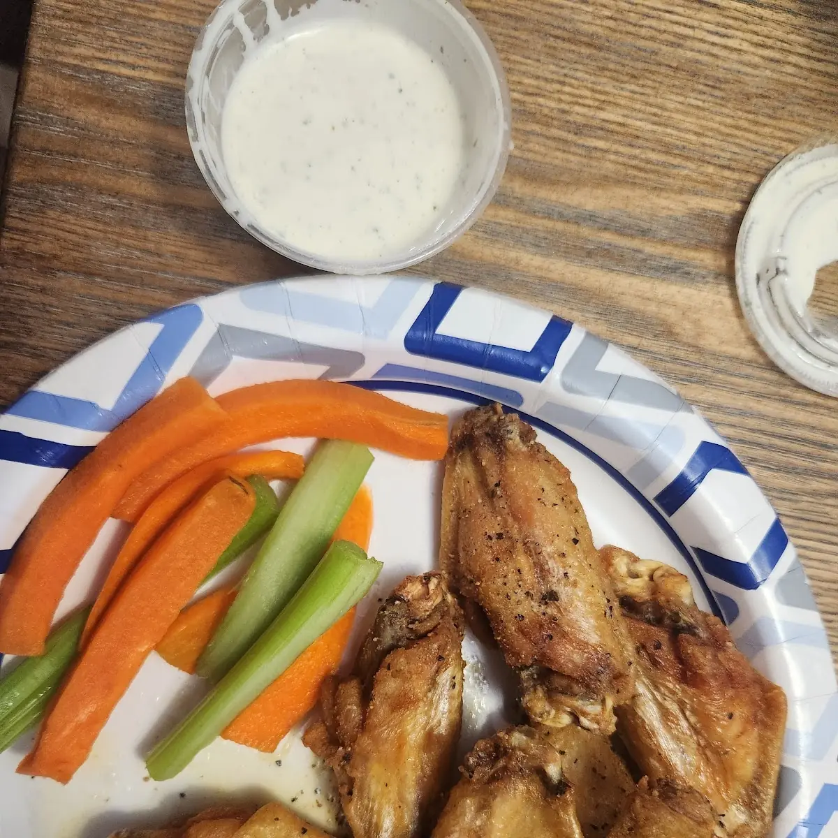 Lemon Pepper Wings Veggie Sticks