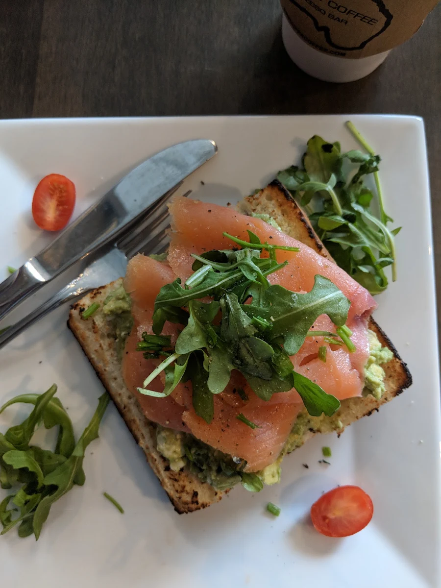 Avocado Smash with Salmon and Poached Egg