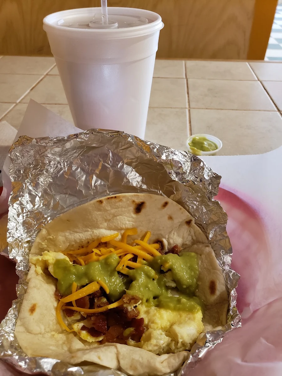 Bacon Egg and Cheese Breakfast Taco