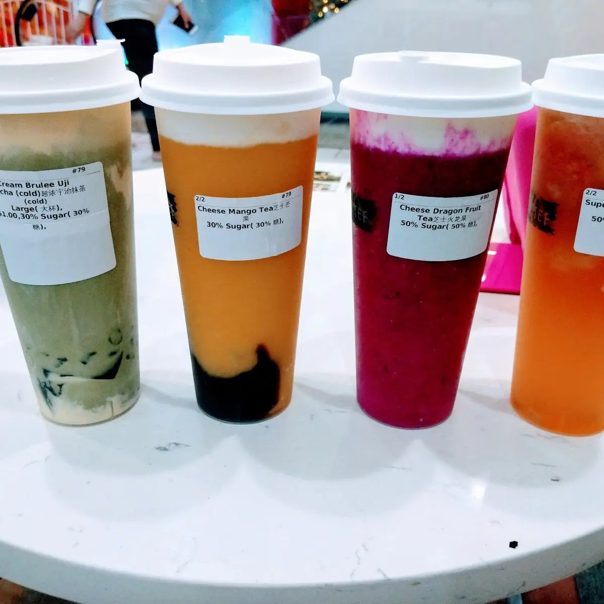Cheese Dragon Fruit Tea