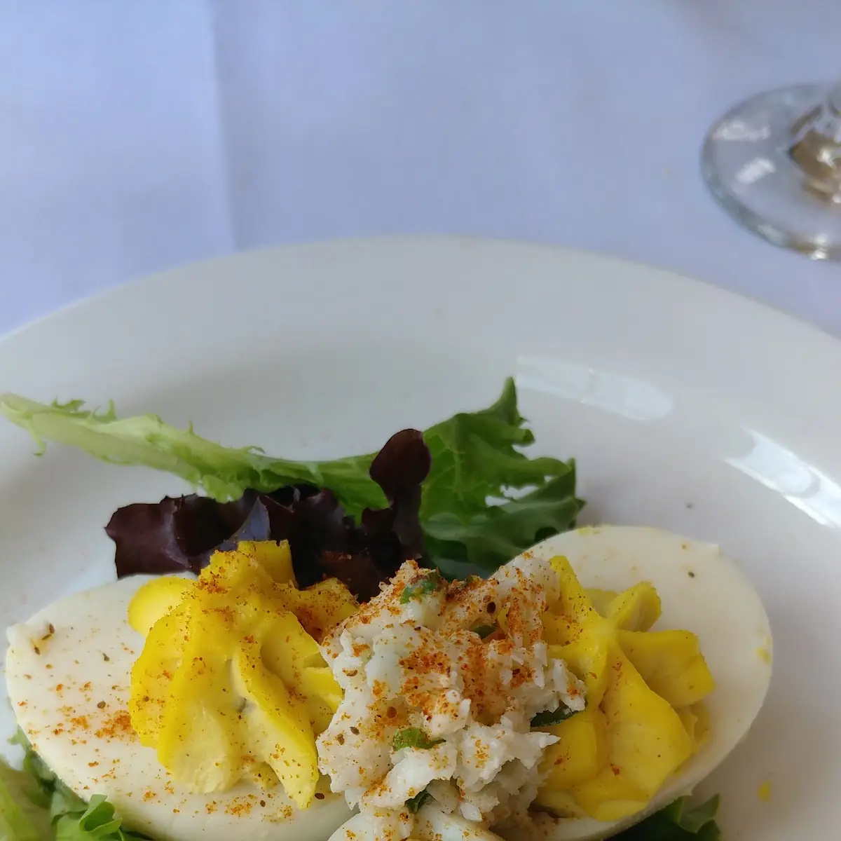 Crab Deviled Eggs