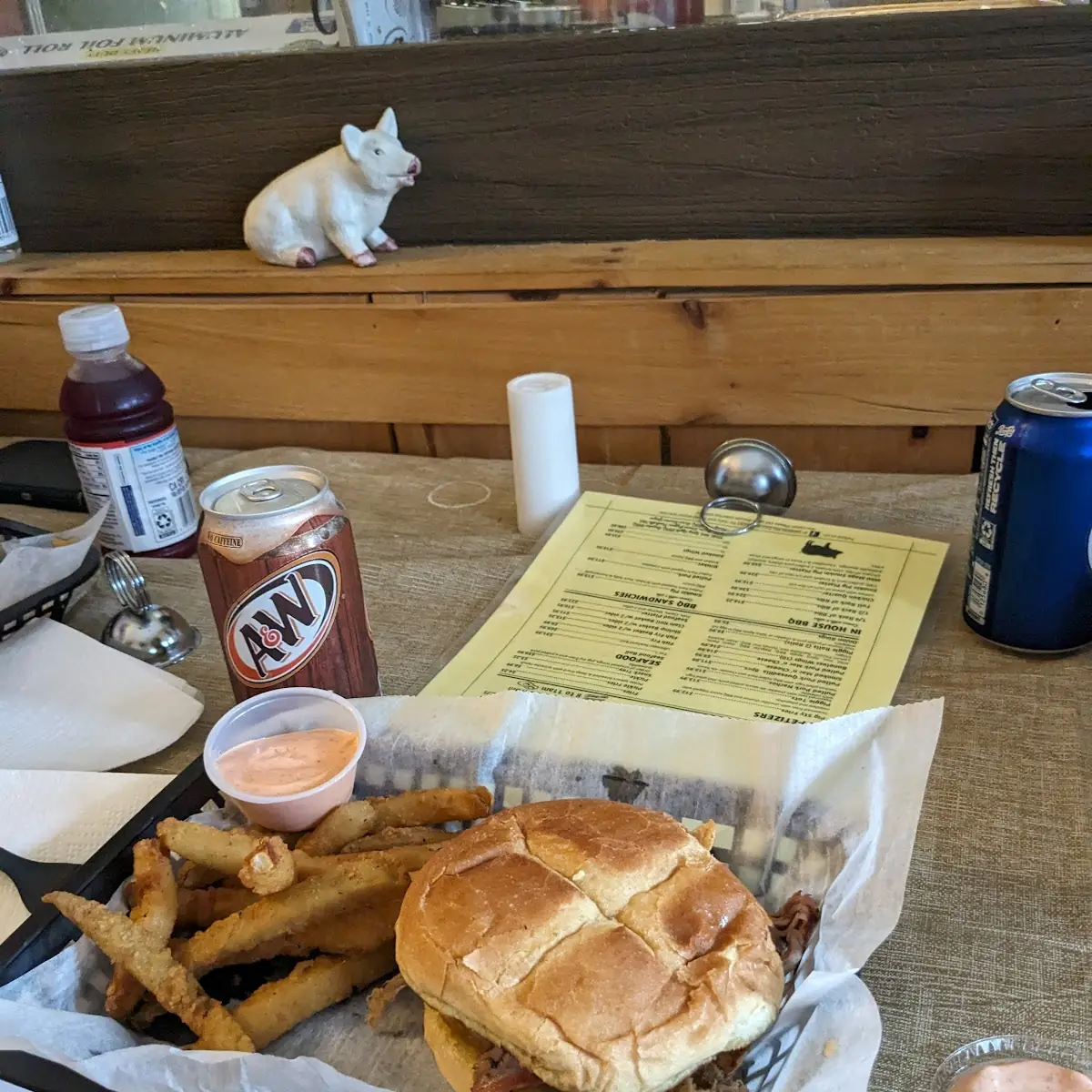 Pulled Pork Sandwich with Pickle Fries