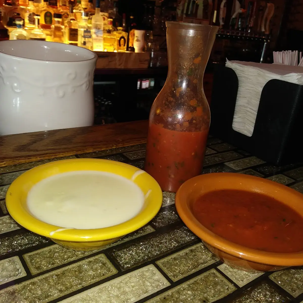 Cheese Dip and Salsa