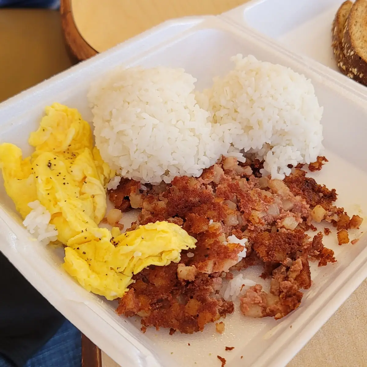 Corned Beef Hash with Scrambled Eggs