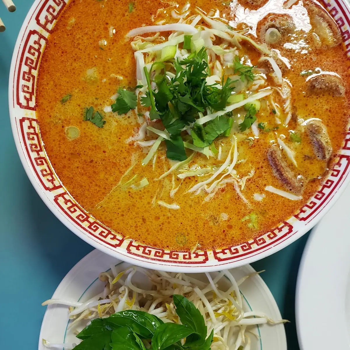 Lao Khan Poon Chicken Curry with Rice Noodles