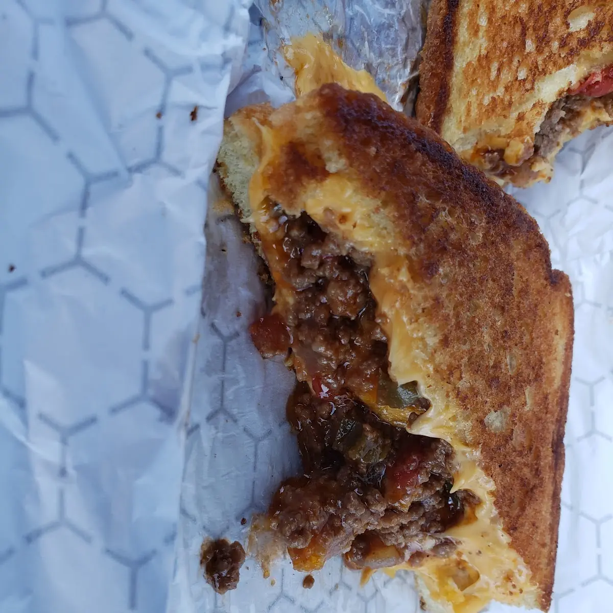 Sloppy Joe Grilled Cheese Sandwich