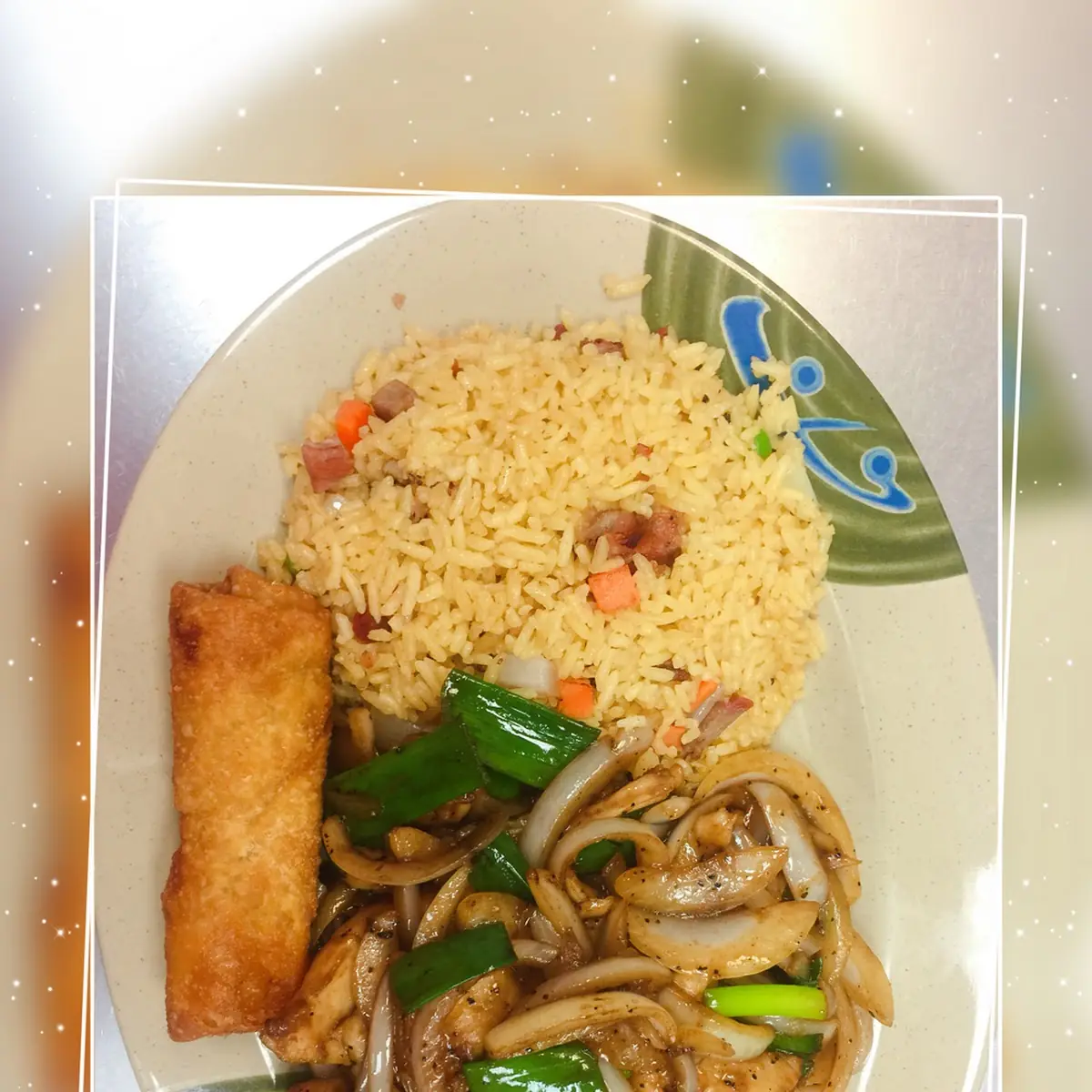 Mongolian Chicken Combination Platter