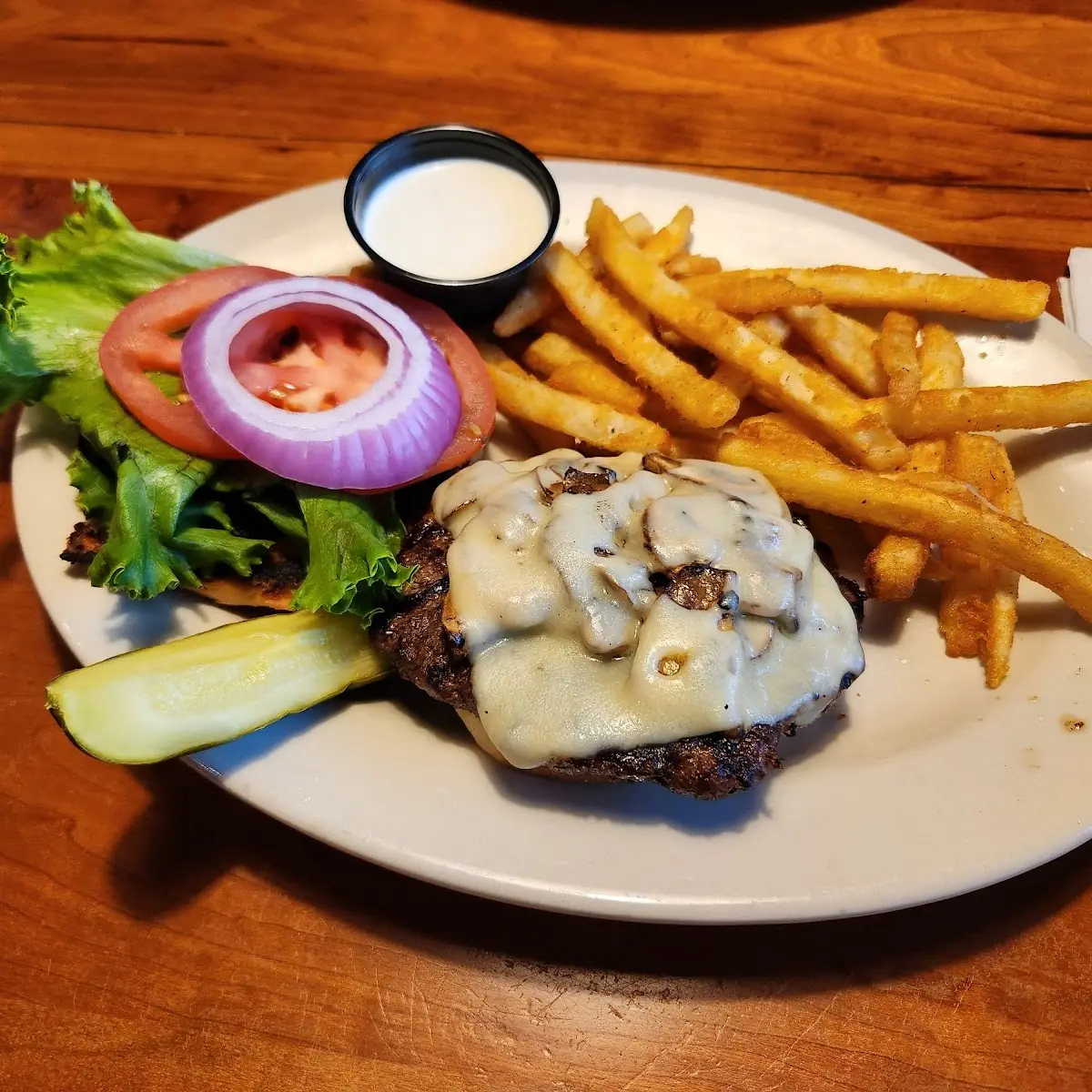 Mushroom Swiss Burger