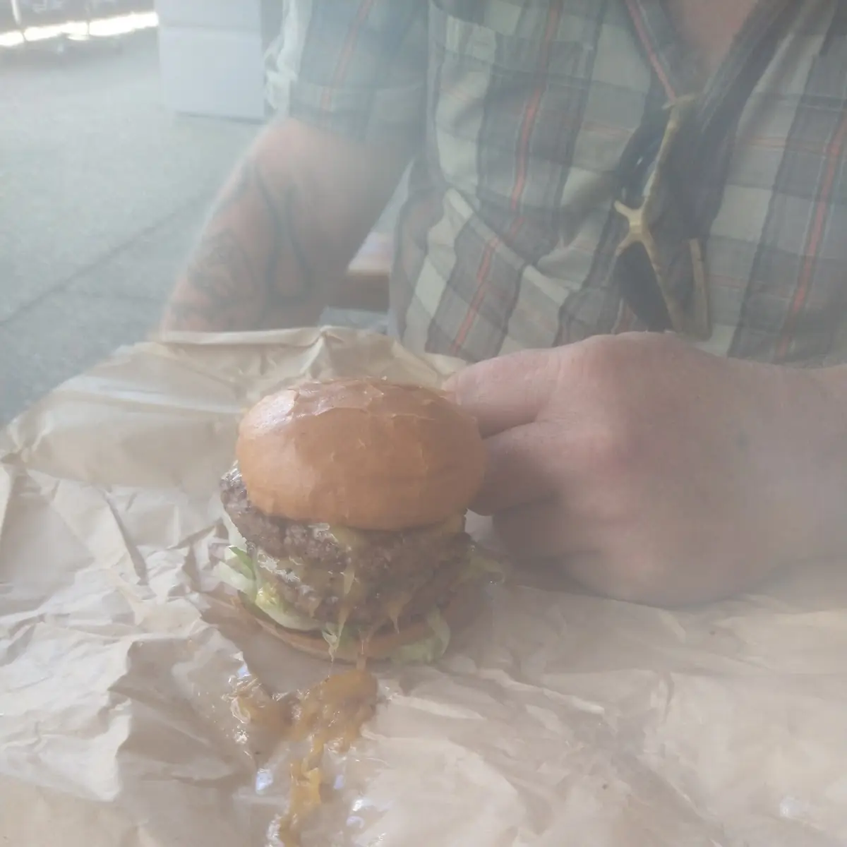 Boision Berry Bacon and Cheese Burger