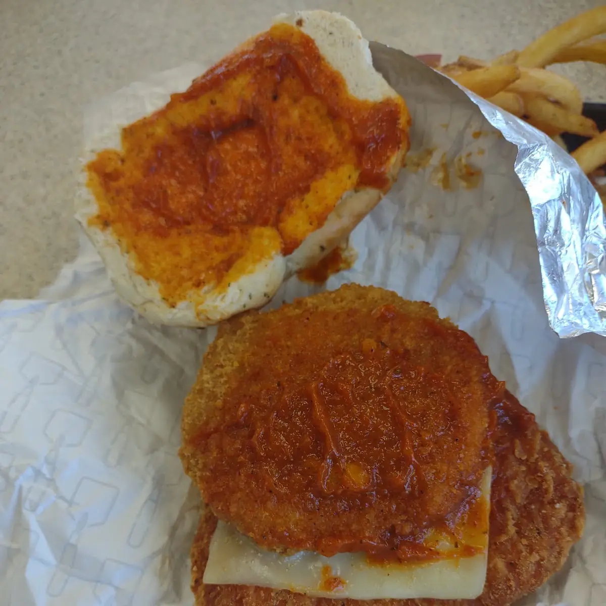 Dried Out Old Mozzarella Sandwich