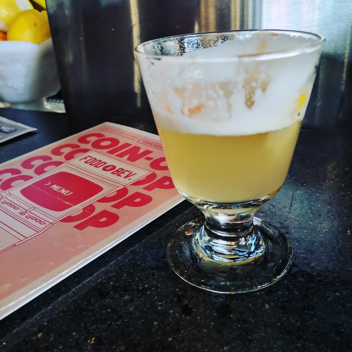 Egg White Whiskey Sour