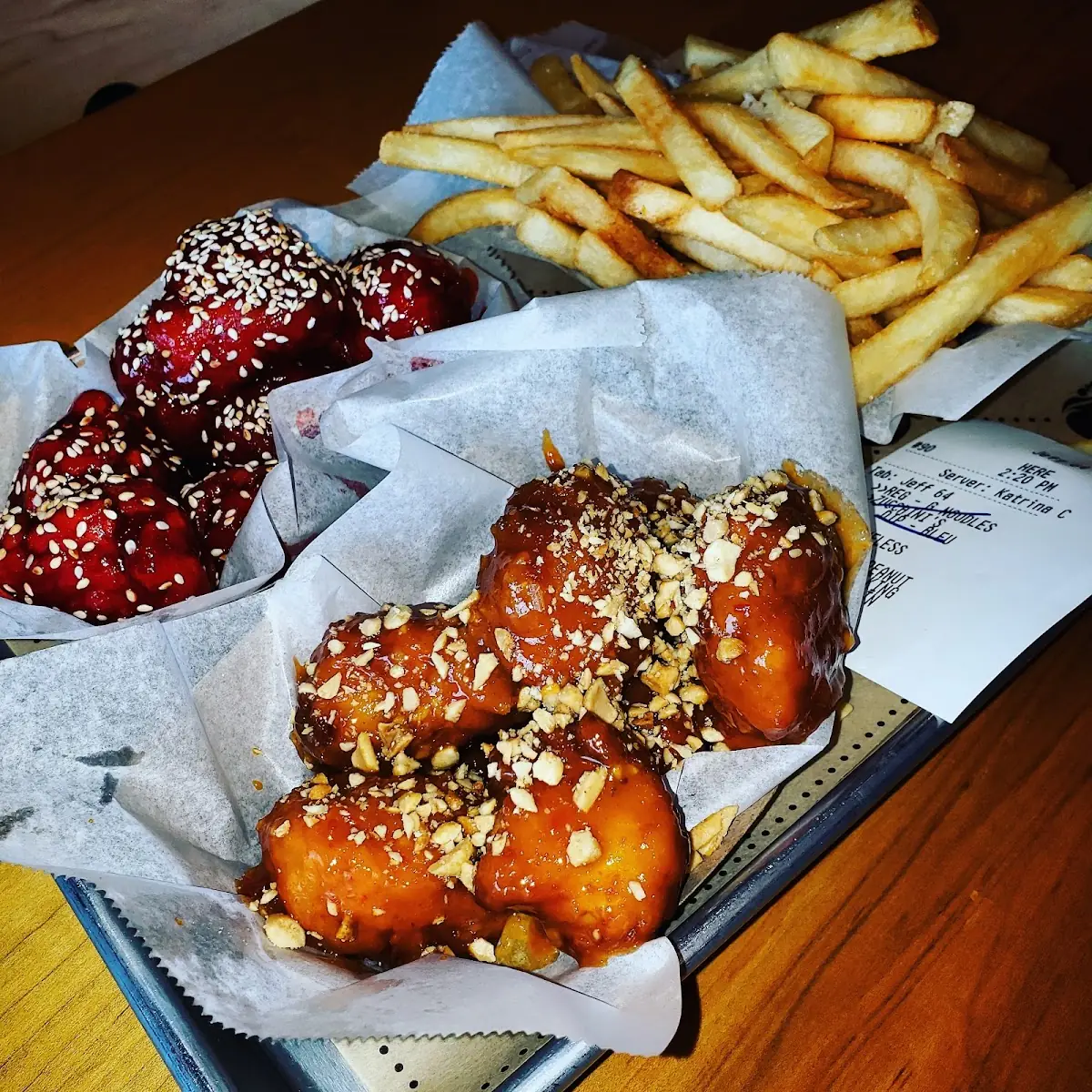 Peanut Butter Wings and Fries