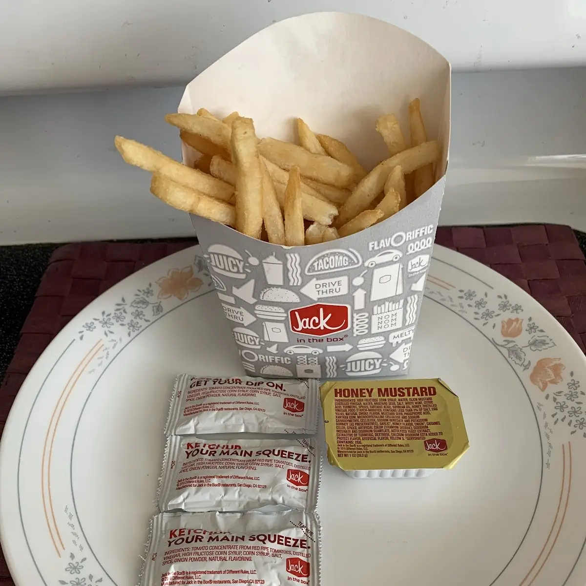 French Fries 3 Ketchup Packets