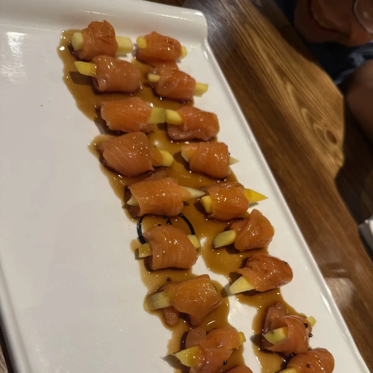 Salmon Sashimi with Mango