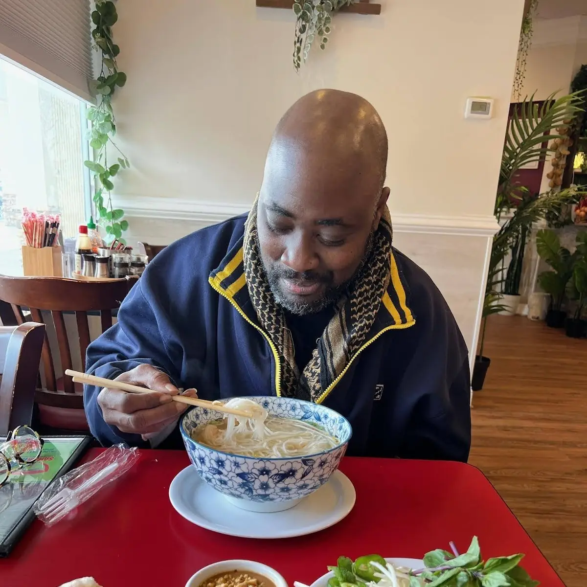 Shrimp Pho w Spring Roll