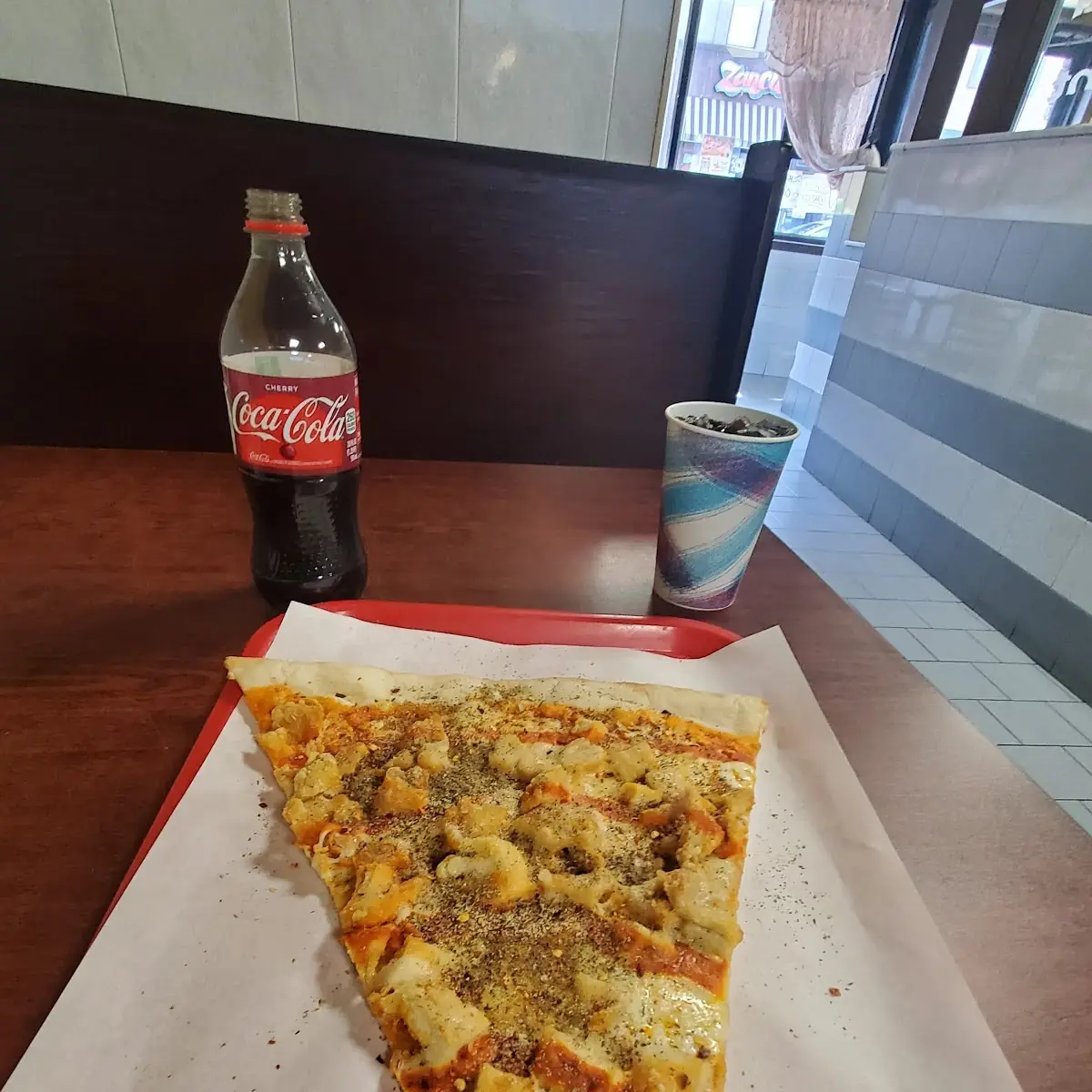 Buffalo Chicken Pizza Cherry Coke