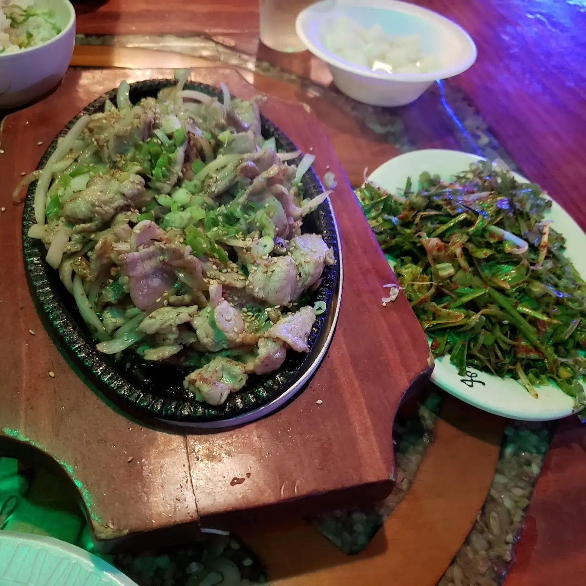 BBQ Pork Belly with Chive Salad