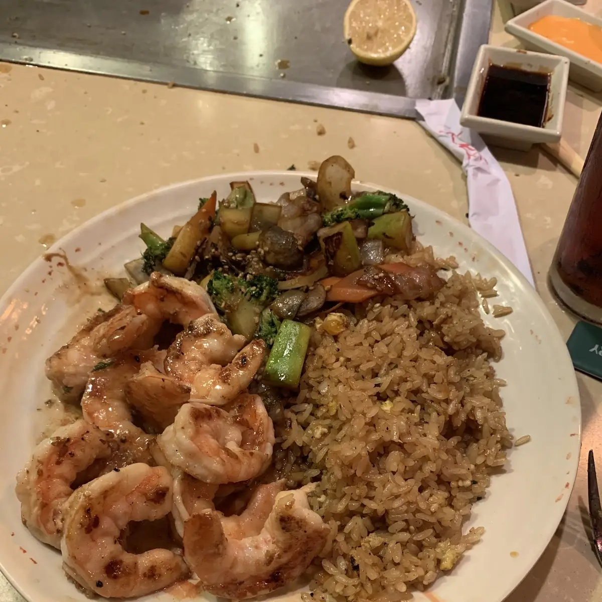 Fried Rice and Shrimp Tempura