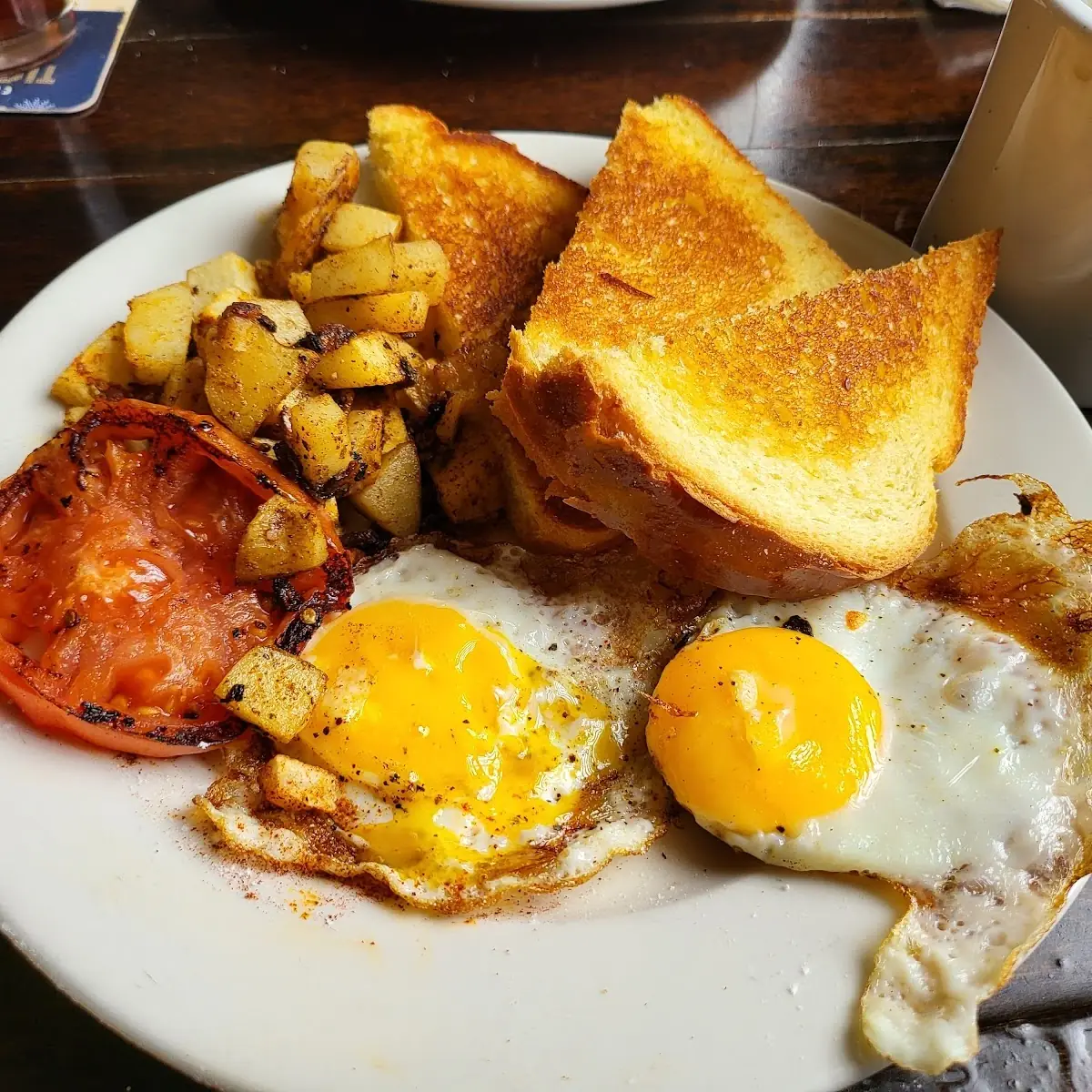 Two Eggs Toast Hashbrowns