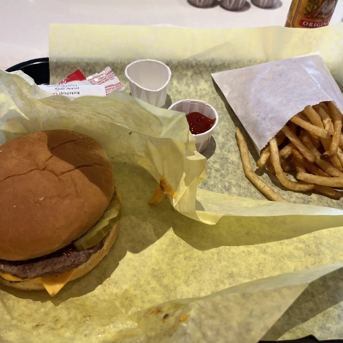 Double Cheeseburger and Fries
