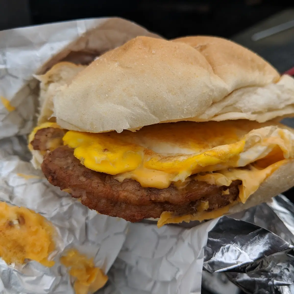 Sausage Egg and Cheese Sandwich