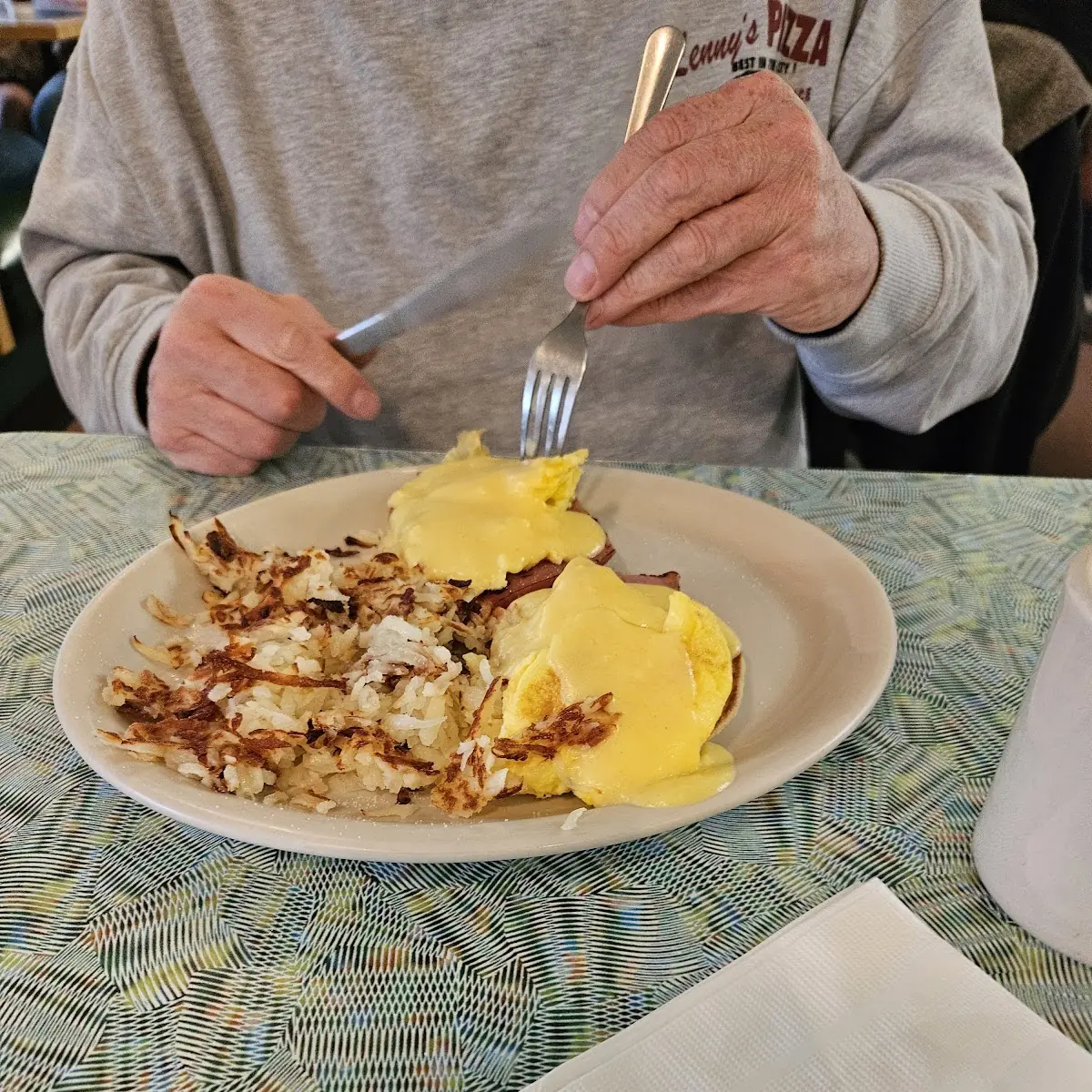 Eggs Benedict with Scrambled Instead of Poached Eggs