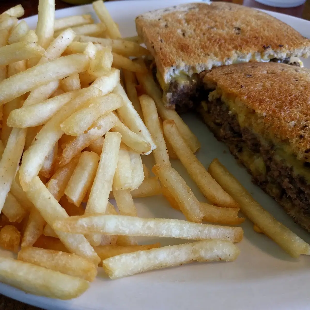 Patty Melt and Fries