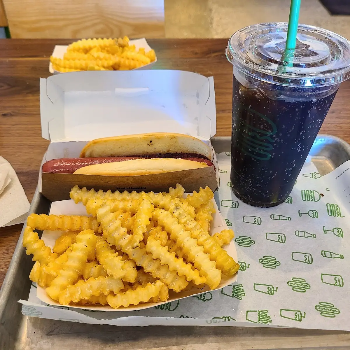 Flat Top Hot Dog and Fries